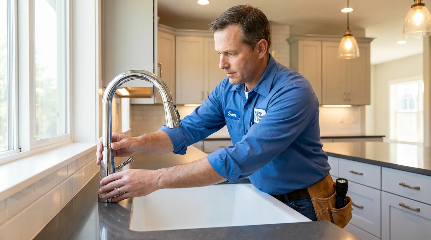 Kitchen faucet installation by Johns Plumbing LLC in Wolfe City