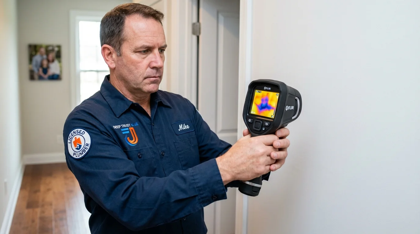 Thermal imaging leak detection by Johns Plumbing LLC in Wolfe City